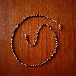 Black & Gold Twist Necklace